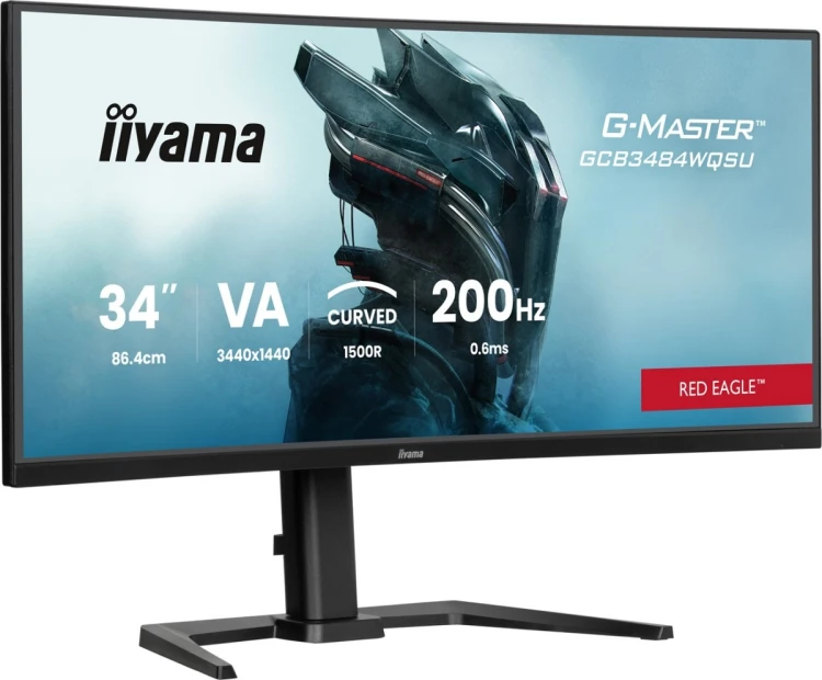 iiyama G-MASTER GCB3484WQSU-B2 34IN PRO-GAMING 0.4MS VA LCD 3440X144 monitor komputerowy 86,4 cm (34") 3440 x 1440 px UltraWide Quad HD Czarny