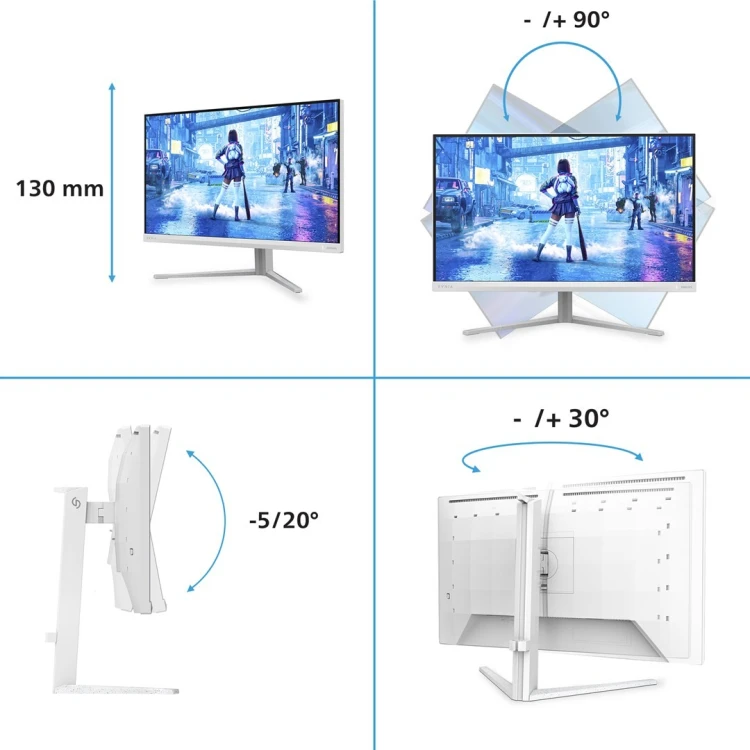 Philips Evnia 5000 27M2N5201P/00 monitor komputerowy 68,6 cm (27") 1920 x 1080 px Full HD LCD Biały
