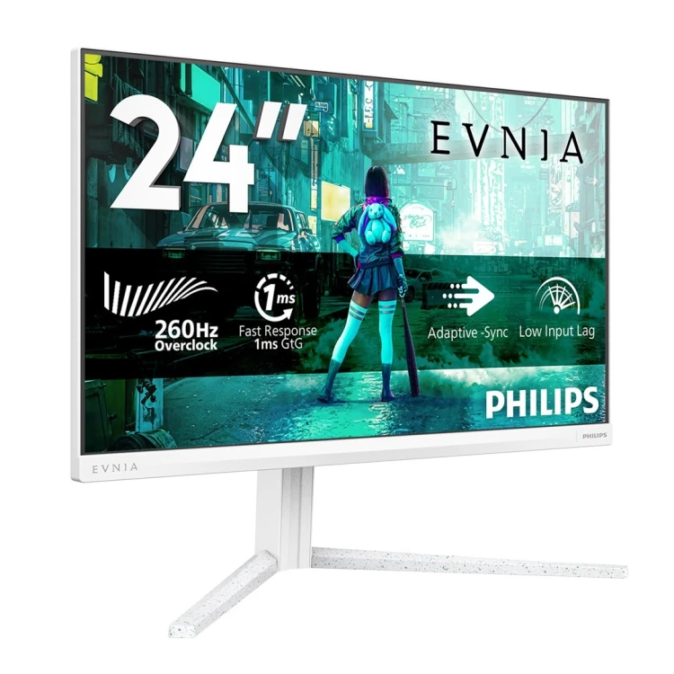 Philips Evnia 3000 24M2N3201P/00 monitor komputerowy 60,5 cm (23.8") 1920 x 1080 px Full HD LCD Biały
