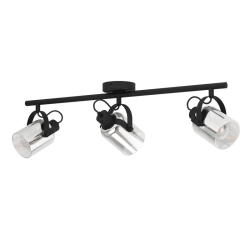 Lampa punktowa BERREGAS 3XE27 czarna/chrome