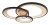 CEILING LAMP TRIO GRANADA MATT BLACK/GOL