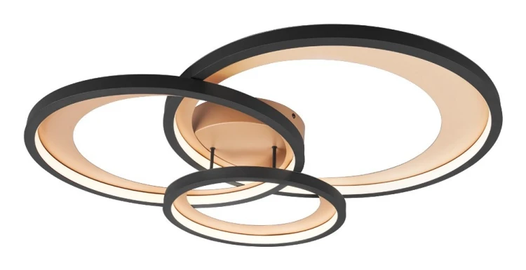 CEILING LAMP TRIO GRANADA MATT BLACK/GOL