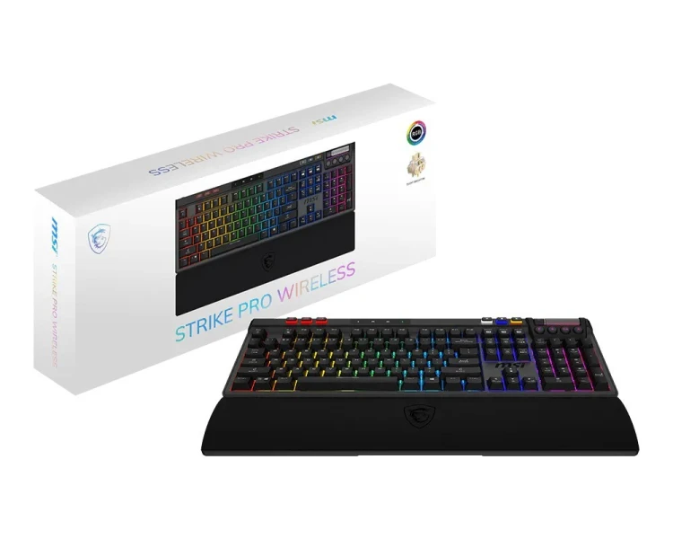 MSI STRIKE PRO WIRELESS klawiatura Gaming USB + Bluetooth QWERTY US English Czarny