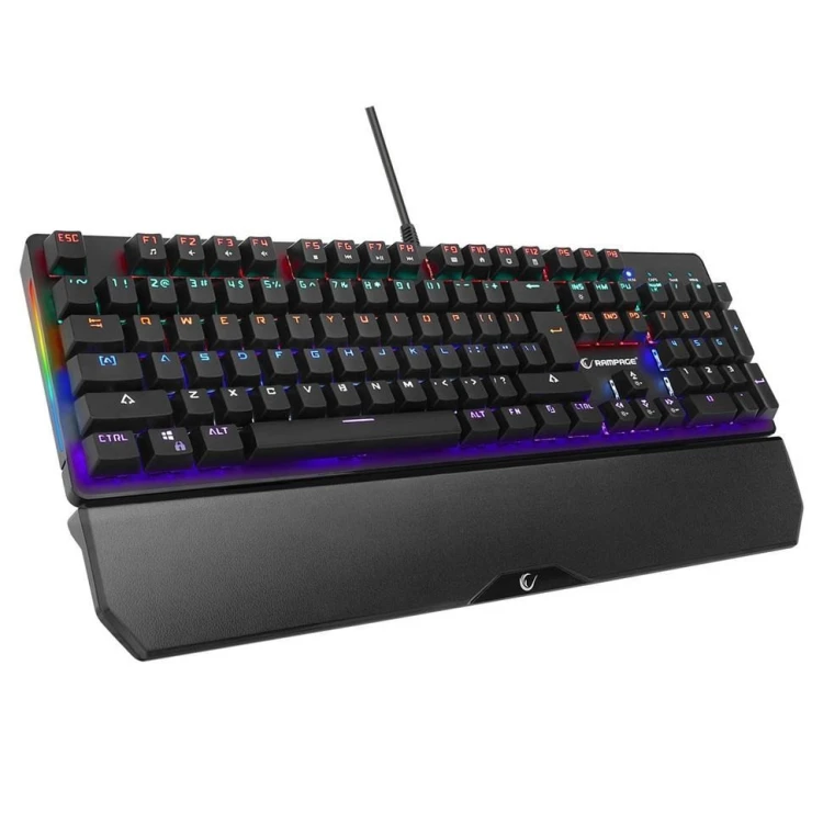 Klawiatura przewodowa Rampage KB-R86 gamingowa mechaniczna UMBRA Blue Switch czarna