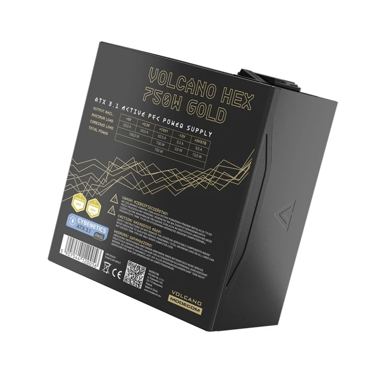 MODECOM zasilacz VOLCANO HEX GOLD 750W ATX3.1