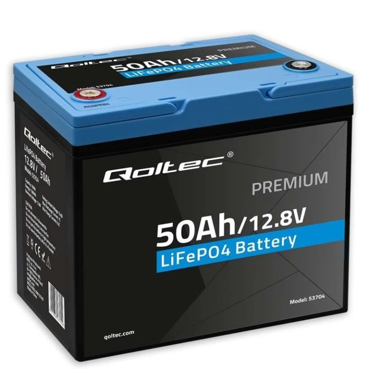 Qoltec Akumulator LiFePO4 Litowo-Żelazowo-Fosforanowy | 12.8V | 50Ah | 640Wh| BMS