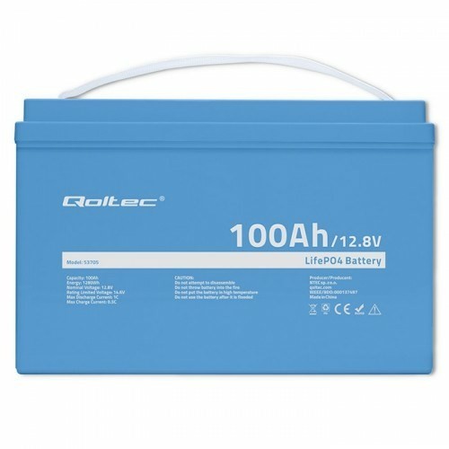Qoltec 53705 akumulator samochodowy Litowo-żelazowo-fosforanowy (LiFePO4) 100 Ah 12,8 V 100 A Samochód