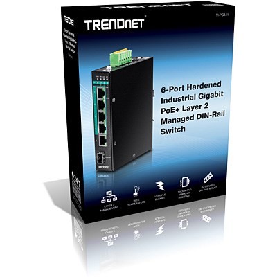 TRENDnet Industrie Switch  6 Port Gbit Manag.L2+ PoE+ Metall
