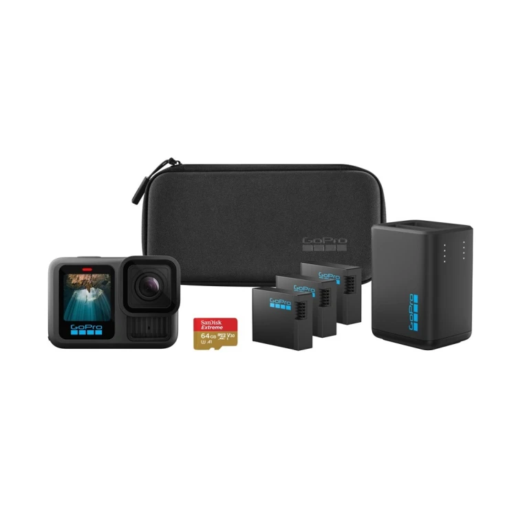 GoPro HERO13 Extended Power Bundle aparat do fotografii sportowej 27,6 MP 5.3K Ultra HD CMOS 25,4 / 1,9 mm (1 / 1.9") Wi-Fi 157 g