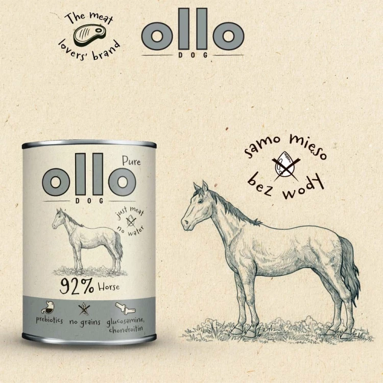 Ollo Pure Koń 850g