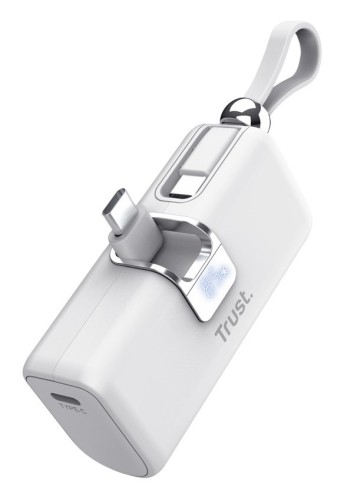 Kieszonkowy powerbank TRUST Pacto 5000 mAh biały