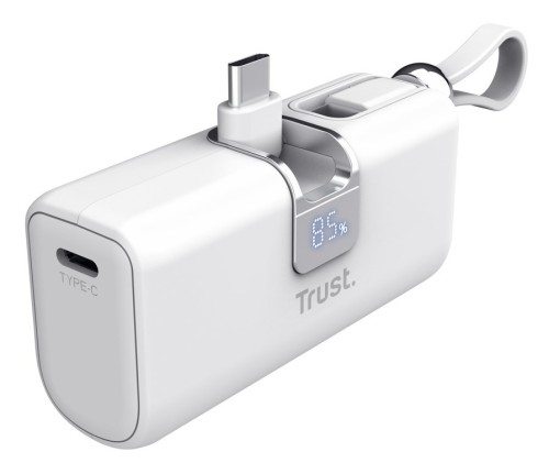 Kieszonkowy powerbank TRUST Pacto 5000 mAh biały