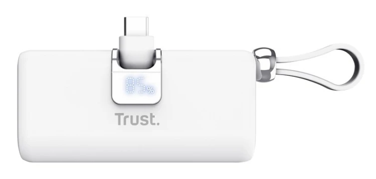 Kieszonkowy powerbank TRUST Pacto 5000 mAh biały
