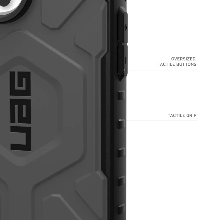 Etui Urban Armor Gear Pathfinder AW82-0A3 16cm (6.3") (do iPhone 16 Pro kompatybilna z MagSafe) Srebrny