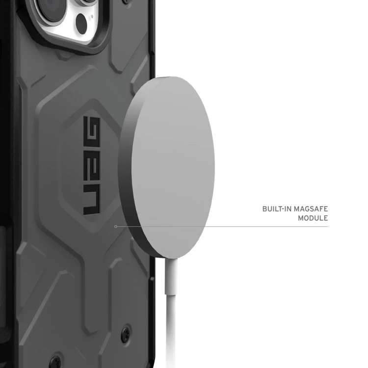 Etui Urban Armor Gear Pathfinder AW82-0A3 16cm (6.3") (do iPhone 16 Pro kompatybilna z MagSafe) Srebrny