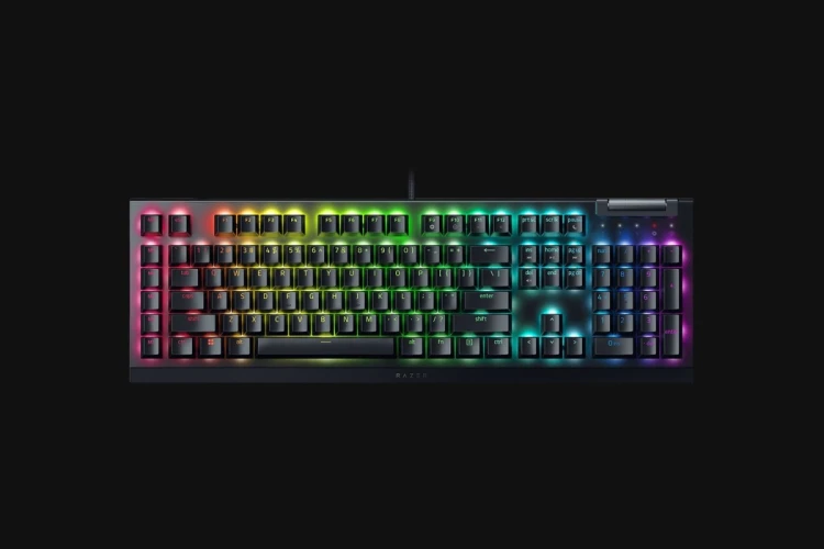 Razer BlackWidow V4 X. Tastatur Formfaktor: Volle Größe (100%), Geräteschnittstelle: USB, Tastatur-Switch: Mechanischer Switch. Typ der Hintergrundbel