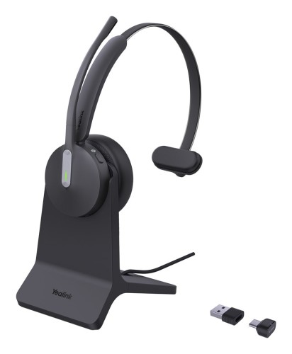Zestaw słuchawkowy Yealink BH70 Mono Teams z podstawką ładującą USB-C/A