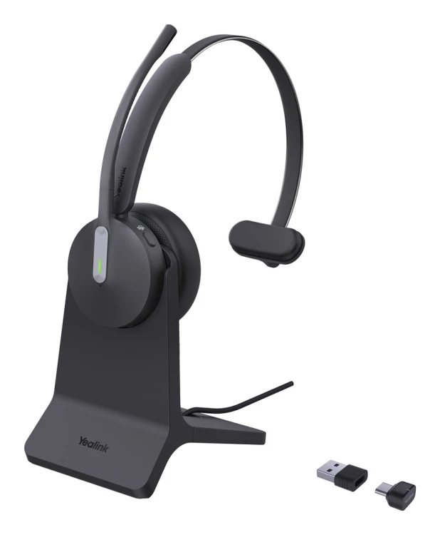 Zestaw słuchawkowy Yealink BH70 Mono Teams z podstawką ładującą USB-C/A