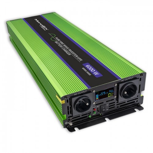 Qoltec Monolith adapter zasilający/ inwentor Automatyczna 6000 W Zielony