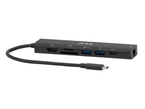 CLUB3D CSV-2553 huby i koncentratory USB Type-C 5000 Mbit/s Czarny