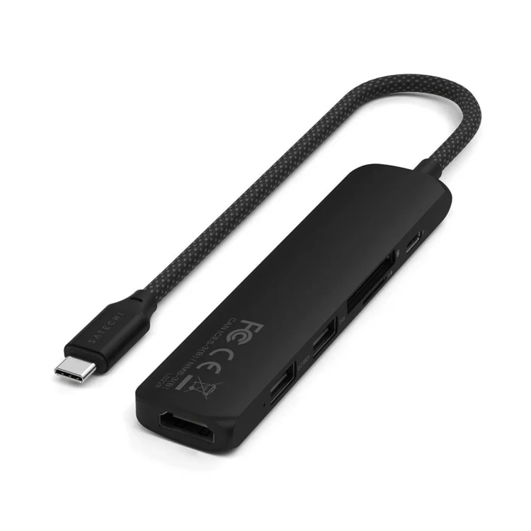Satechi ST-P6SK huby i koncentratory USB Type-C 10000 Mbit/s Czarny