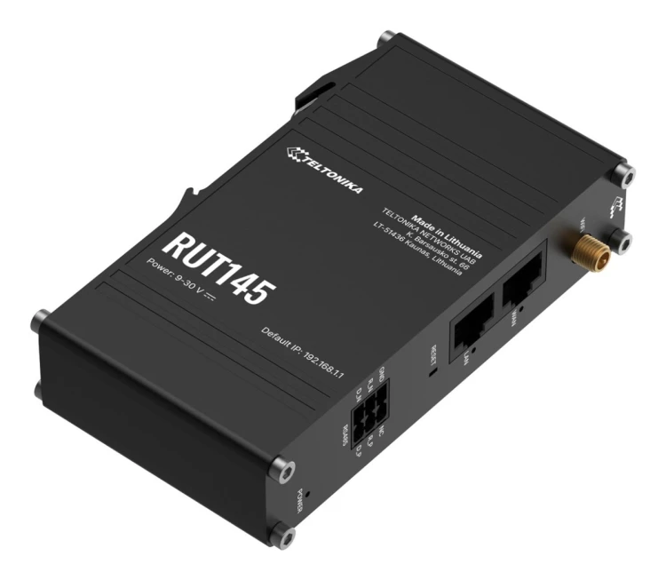 Teltonika RUT145 router bezprzewodowy Fast Ethernet Jedna częstotliwości (2,4 GHz) Czarny