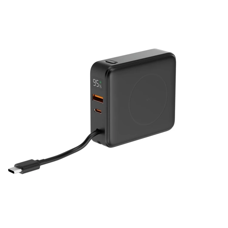 GEMBIRD POWERBANK 10000 MAH, SZYBKIE ŁADOWANIE 20 W, ŁADOWANIE BEZPRZEWODOWE CZARNY
