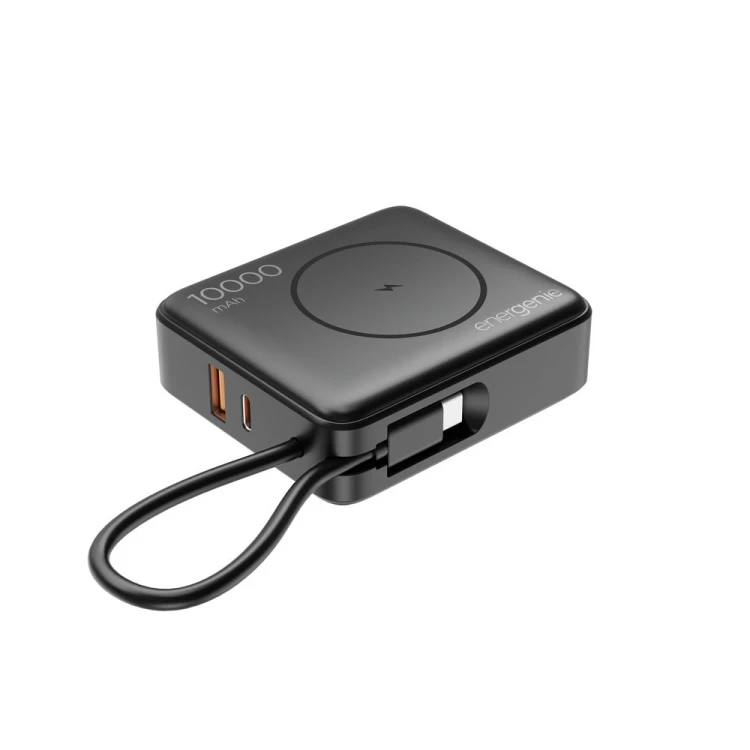 GEMBIRD POWERBANK 10000 MAH, SZYBKIE ŁADOWANIE 20 W, ŁADOWANIE BEZPRZEWODOWE CZARNY