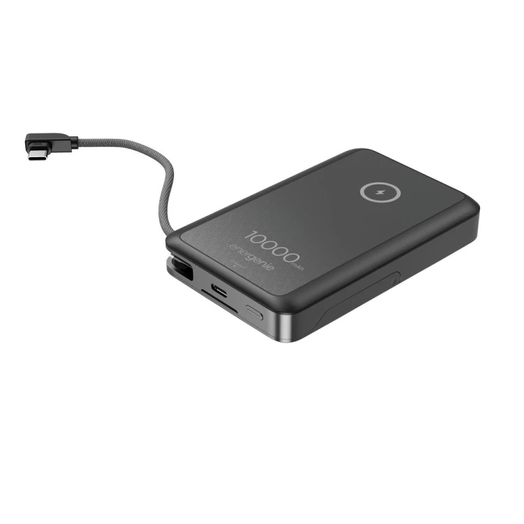 GEMBIRD BEZPRZEWODOWY POWERBANK MAGNETYCZNY 15 W ZE ZINTEGROWANĄ PODSTAWKĄ 10000 MAH, CZARNY