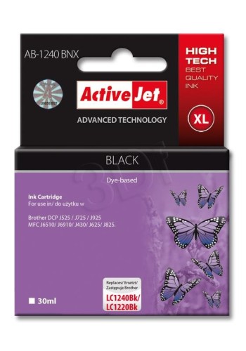 Activejet AB-1240BNX Tusz (zamiennik Brother LC1240BK/1220BK; Supreme; 30 ml; czarny)