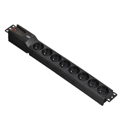 Listwa przeciwprzepięciowa Lestar LZRM 810 BW G-A K.:CZ 1,5M IEC3 (8 x UTE; 1,5m; kolor czarny)