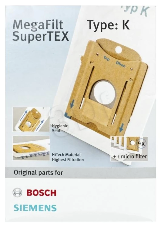 Worek do odkurzacza Bosch, Siemens (Karton; BOSCH BBZ41FK; 4 szt. + 1 filtr)