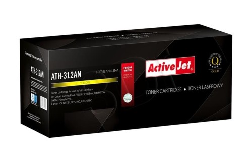 Activejet ATH-312AN Toner (zamiennik Canon, HP 126A CRG-729Y, CE312A; Premium; 1000 stron; żółty)