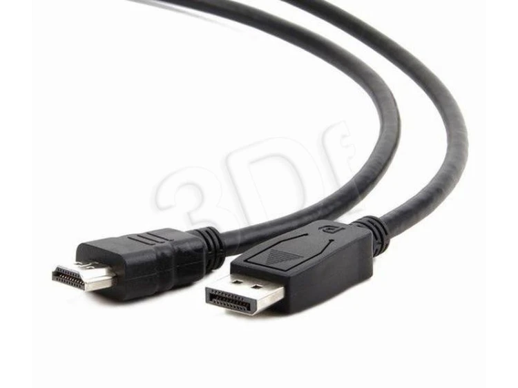Kabel GEMBIRD CC-DP-HDMI-3M ( DisplayPort M - HDMI M -; 3m; kolor czarny)