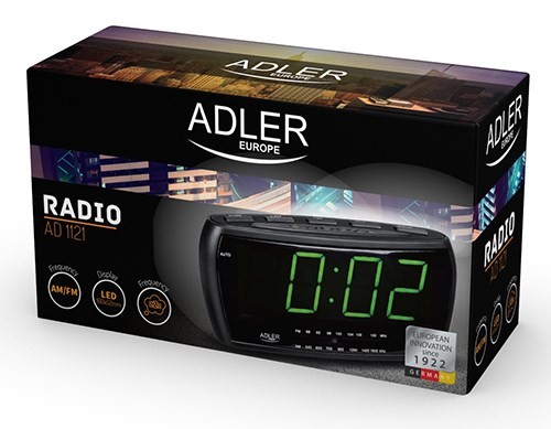 Radiobudzik Adler (kolor czarny)