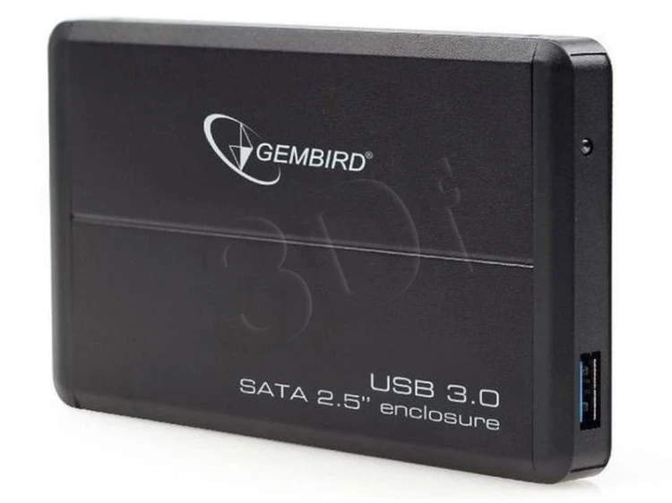 Obudowa GEMBIRD EE2-U3S-2 (2.5"; USB 3.0; Aluminium; kolor czarny)