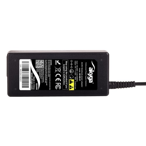 Zasilacz sieciowy Akyga AK-ND-01 do notebooka Acer, Asus, BenQ, DELL, Fujitsu-Siemens, HP, IBM, Lenovo, Toshiba (19 V; 3,42 A; 65W; 5.5 mm x 2.5 mm)