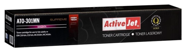 Activejet ATO-301MN Toner (zamiennik OKI 44973534; Supreme; 1500 stron; czerwony)