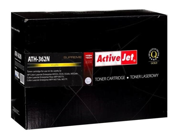 Activejet ATH-362N Toner (zamiennik HP 508A HP508A CF362A; Supreme; 5000 stron; żółty)
