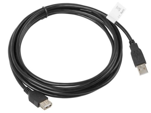 Kabel Lanberg  CA-USBE-10CC-0030-BK (USB 2.0 Męski - USB 2.0 Żeński; 3m; czarny)