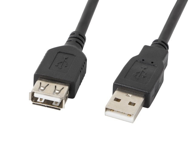Kabel Lanberg  CA-USBE-10CC-0030-BK (USB 2.0 Męski - USB 2.0 Żeński; 3m; czarny)