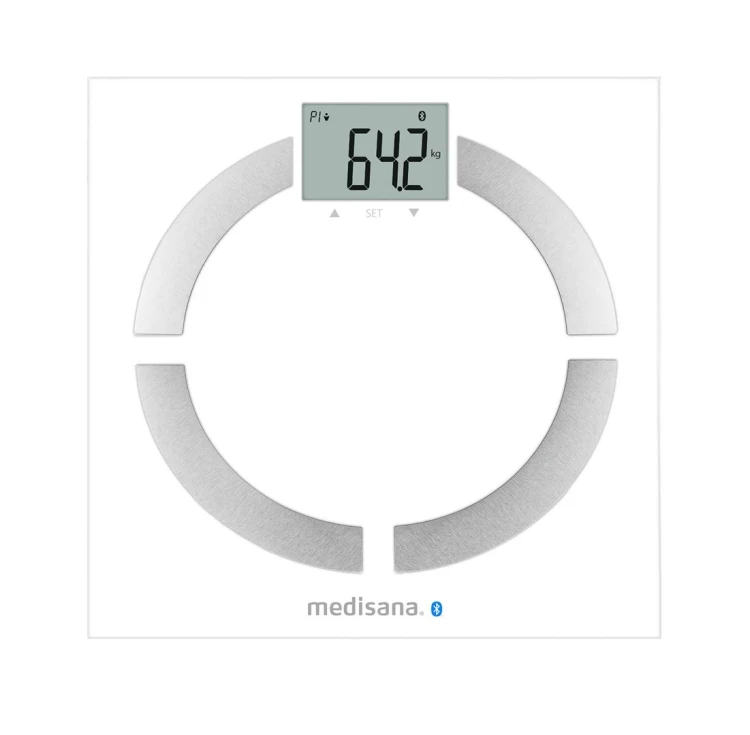 Waga analityczna Connect Medisana BS 444 do 8 użytkowników | Bluetooth | biały