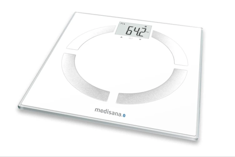 Waga analityczna Connect Medisana BS 444 do 8 użytkowników | Bluetooth | biały