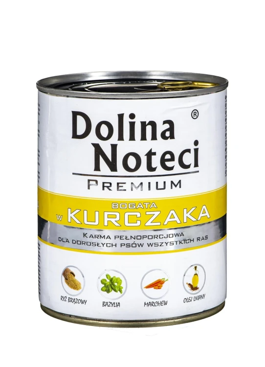 DOLINA NOTECI Premium bogata w kurczaka - mokra karma dla psa - 800g