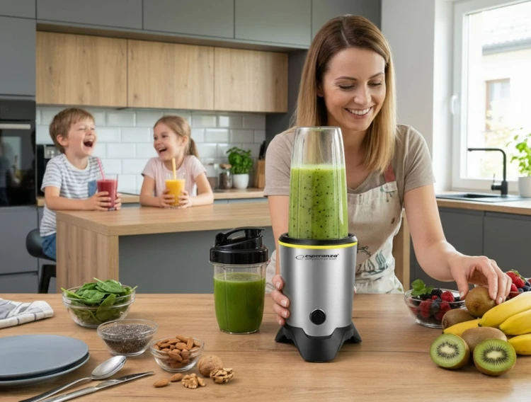 Blender sportowy Esperanza MASTER EKM028 (1000W; kolor czarno-srebrny)