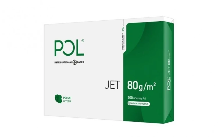 Papier xero ksero biurowy POLJET 9938A80 (A4; 80g/m2; 500 szt. arkuszy; papier biały, matowy)