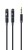 Kabel GEMBIRD CCA-417M (4-Pin, Mini Jack M - 2x Mini Jack F; 0,20m; kolor czarny)