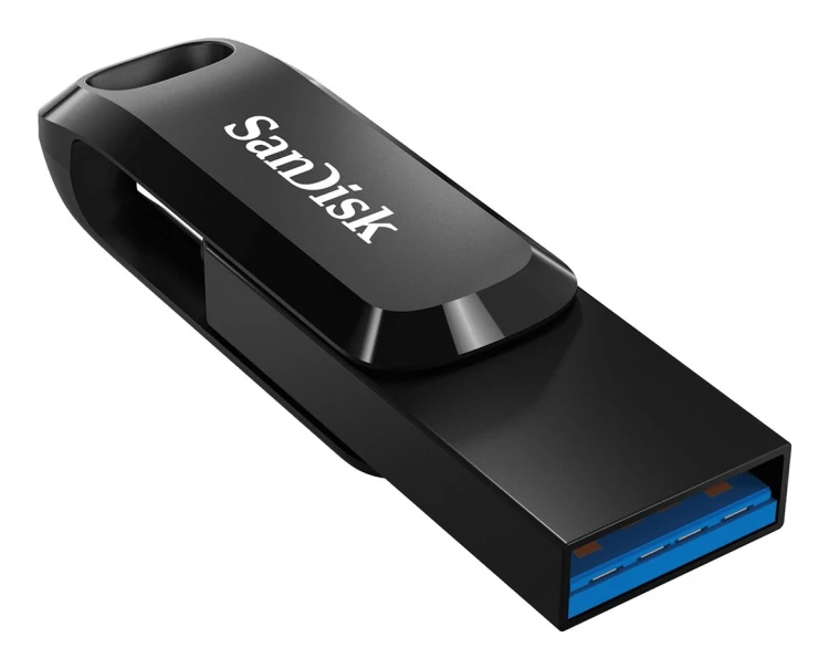 Pendrive SanDisk Ultra Dual GO SDDDC3-064G-G46 (64GB; USB 3.0, USB-C; kolor czarny)