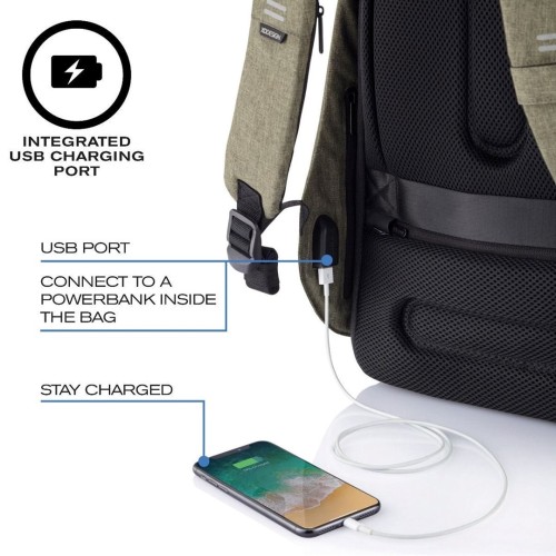 XD DESIGN PLECAK ANTYKRADZIEŻOWY BOBBY HERO REGULAR ZIELONY P/N: P705.297