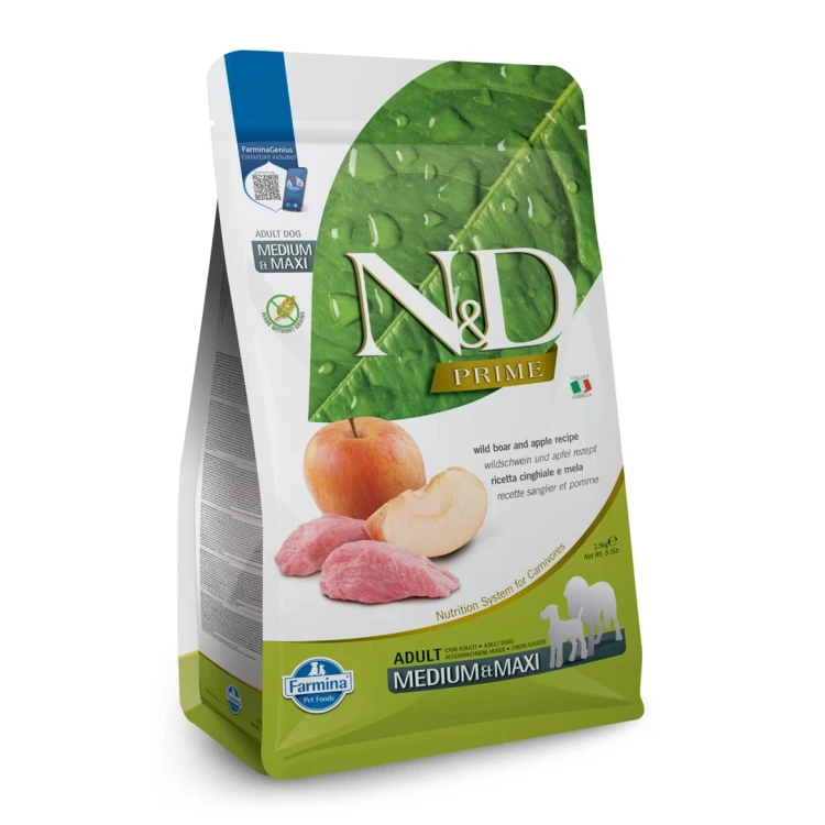 FARMINA N&D Prime Wild Boar & Apple Adult Medium & Maxi - sucha karma dla psa - 12kg